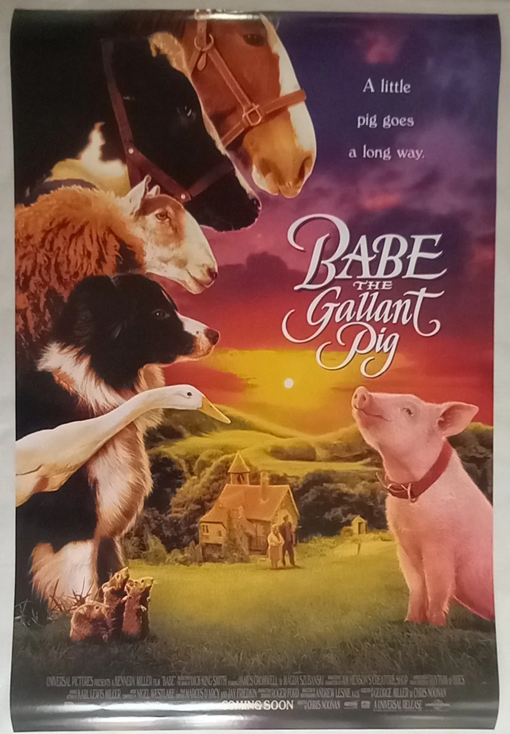 Babe (1995) Original D/S One-Sheet Poster, James Cromwell, Magda Szubanski, изображение 2
