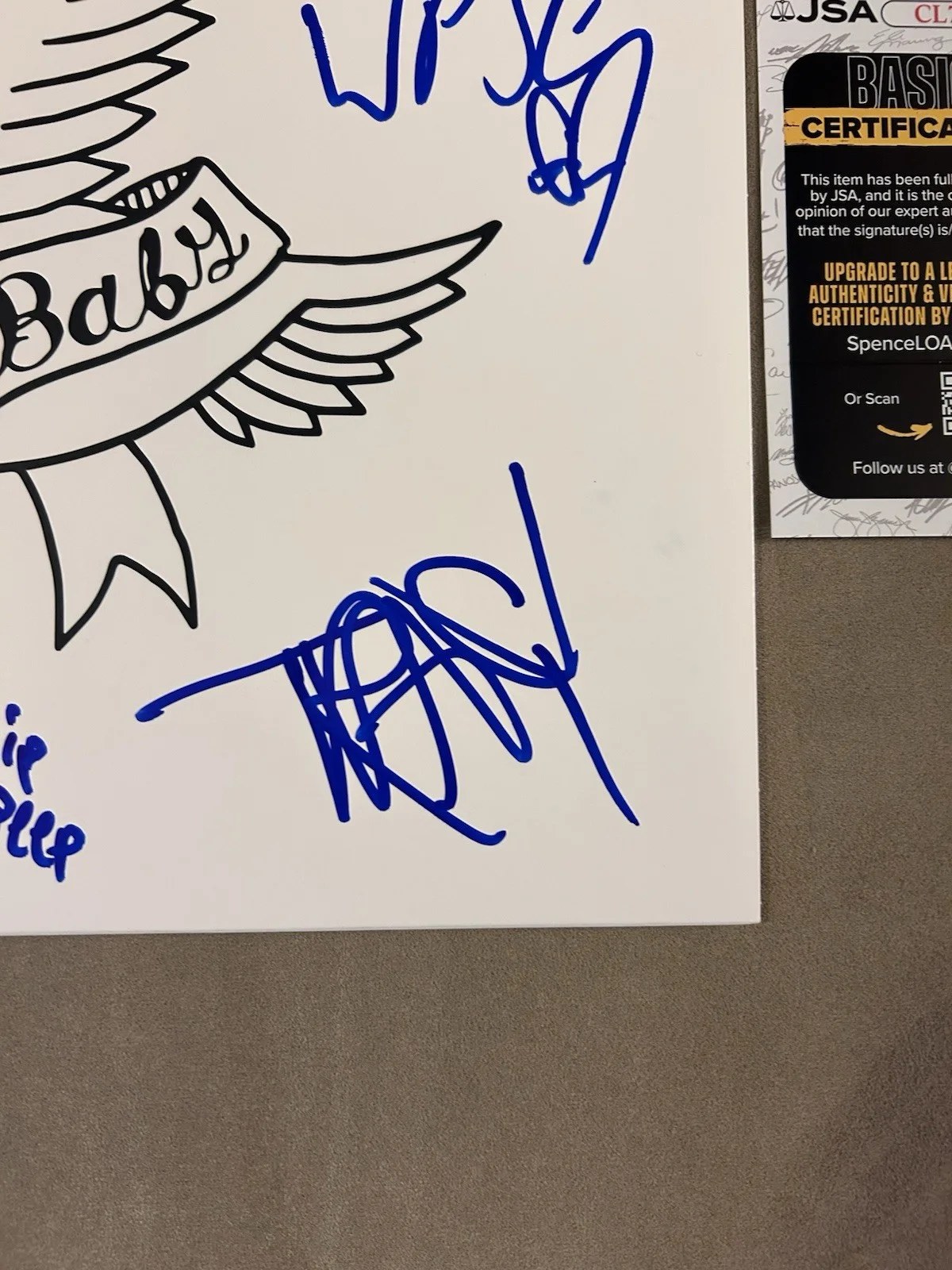 LIL PEEP CRYBABY VINYL ALBUM SIGNED BY LIL TRACY COLDHART WICCA RIP PEEP JSA, image 3