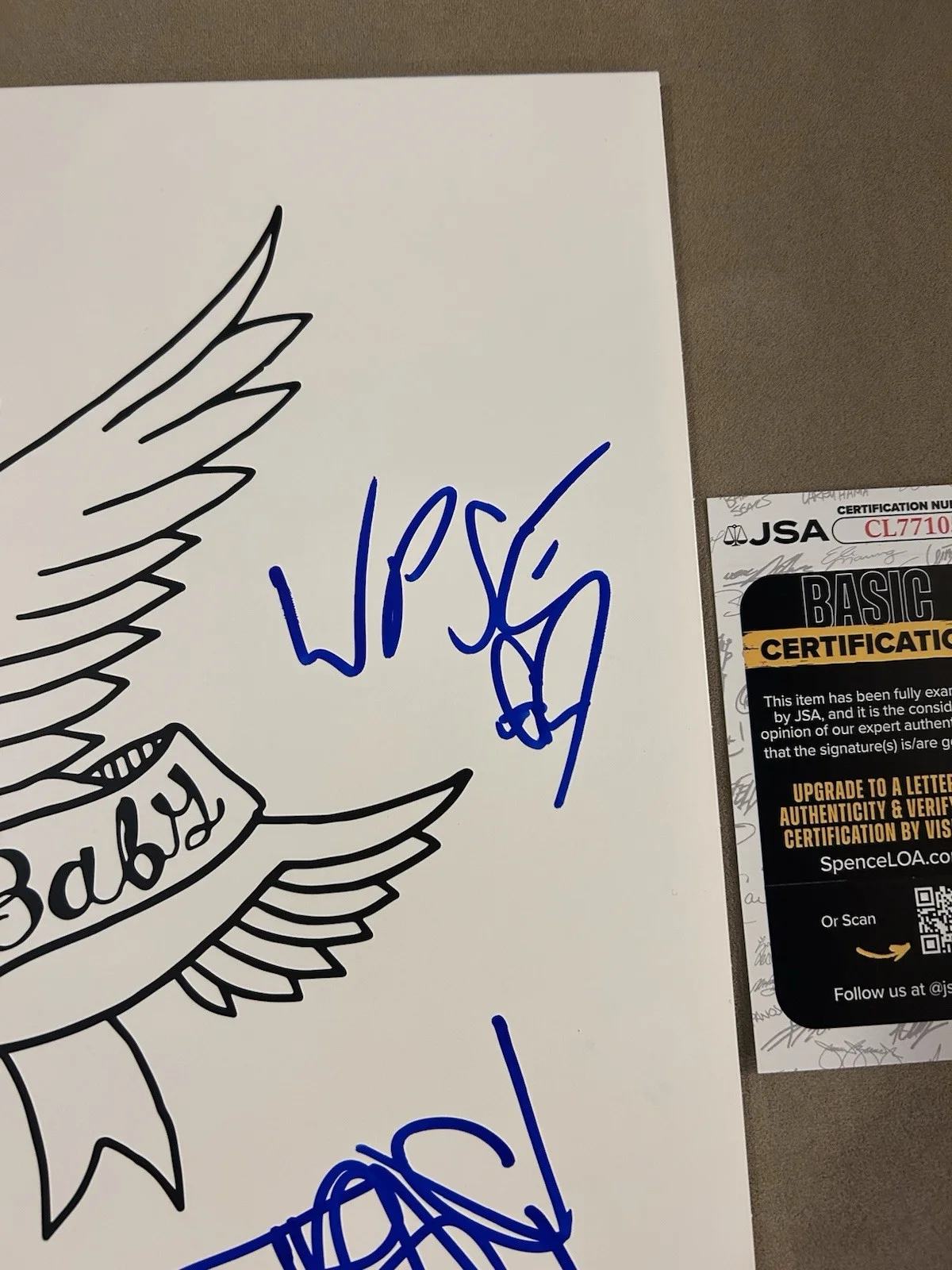 LIL PEEP CRYBABY VINYL ALBUM SIGNED BY LIL TRACY COLDHART WICCA RIP PEEP JSA, image 4