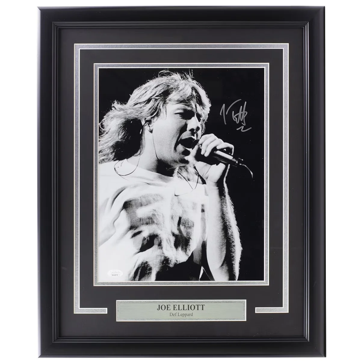Joe Elliott — Joe Elliott Signed Framed 11x14 Black And White Def Leppard Photo JSA ITP, изображение 5
