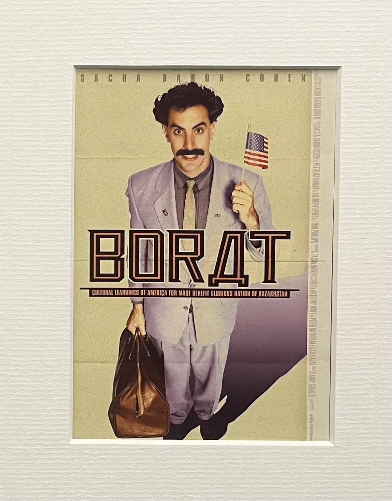 BORAT. Sacha Baron. . 35mm Film Cell Mounted Display, image 3