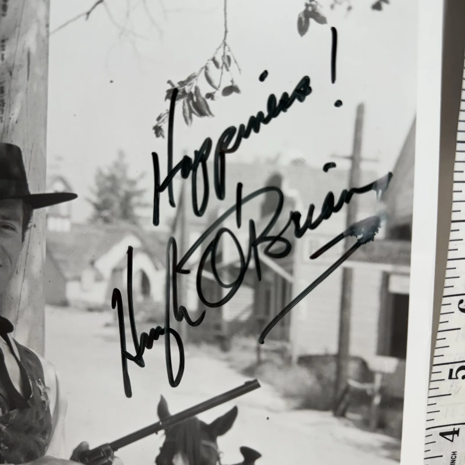Hugh Obrian — Hugh O’Brian THE LIFE & Legend of Wyatt Earp Autographed Photo 8x10 B&W 196X VTG, изображение 2