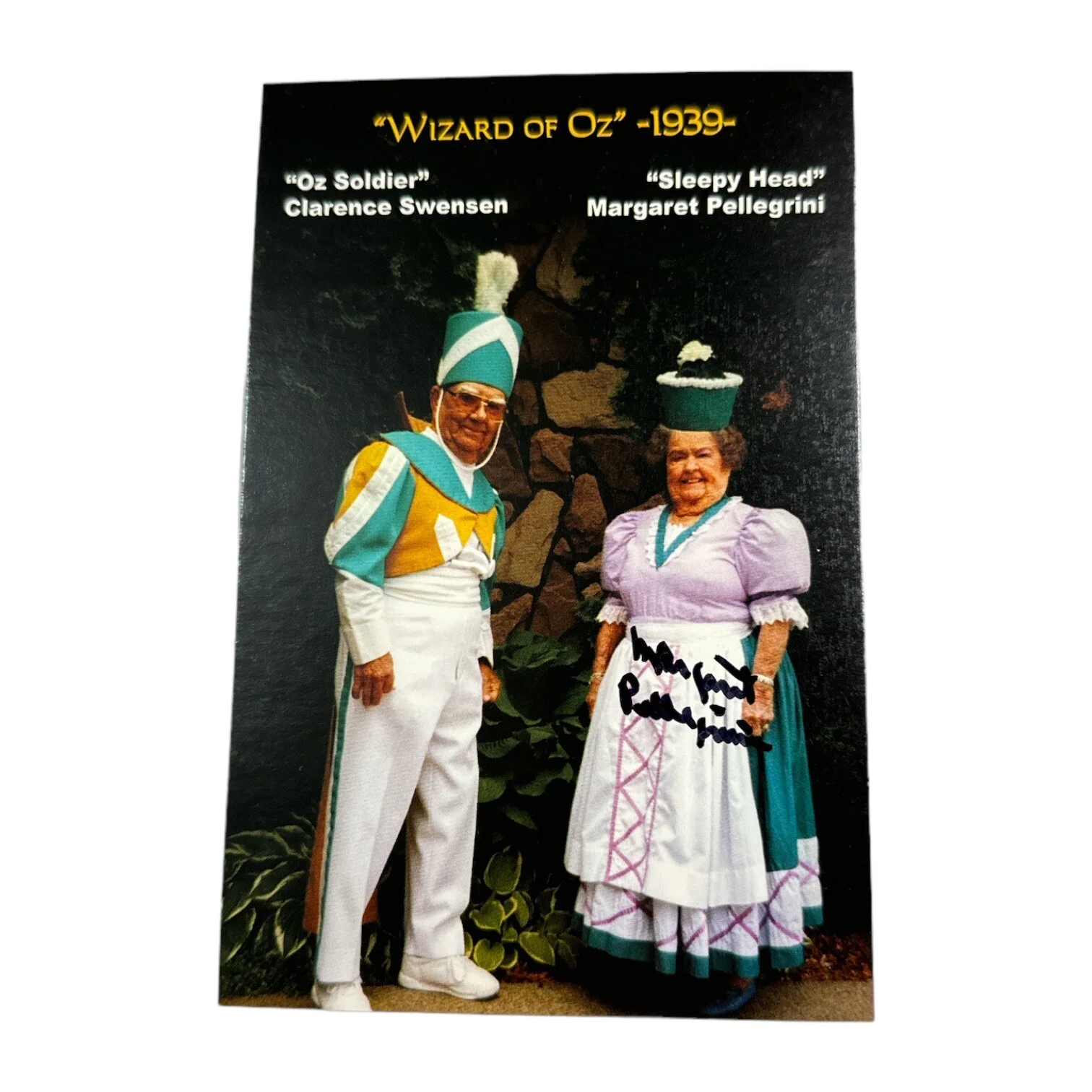 Margaret Pellegrini — Margaret Pellegrini (d. 2013) Autograph Signed 4x6 Photo Postcard! Wizard of Oz!