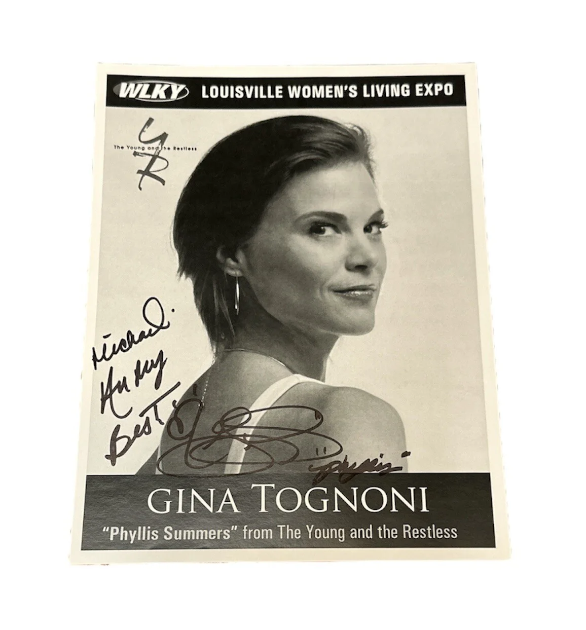 Gina Tognoni — Gina Tognoni Signed Autograph 8x10 Photo! Soap Star “Phyllis” on Young/Restless!