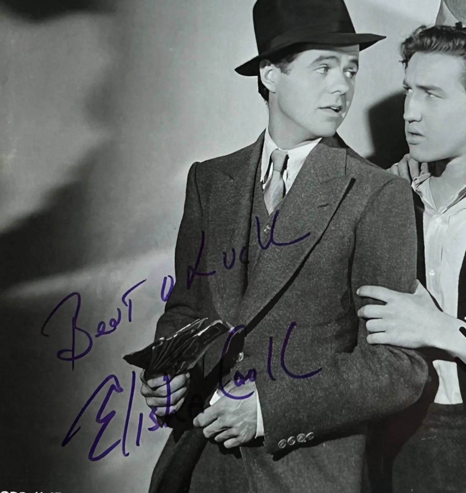 ELISHA COOK+HALLY CHESTER—SIGNED PHOTO—Bogart•Kubrick•Superman•Batman•Polanski, изображение 3