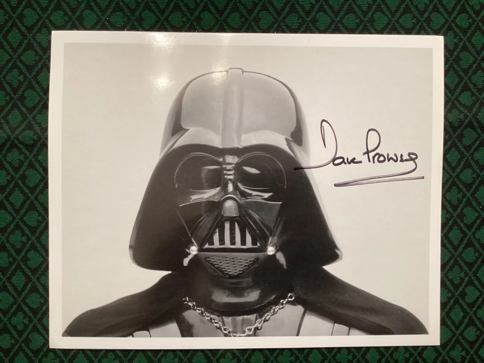 Dave Prowse — Dave Prowse autograph photo fan club card