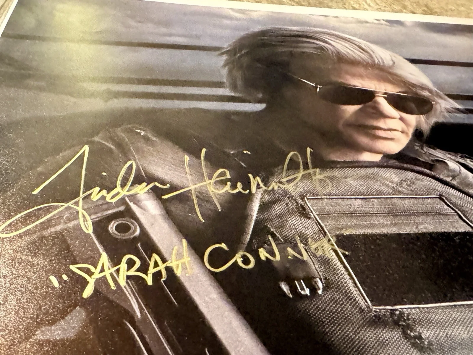 Signed Inkjet Print - Linda Hamilton "Sara Connor- Terminator 13x24 COA, изображение 3