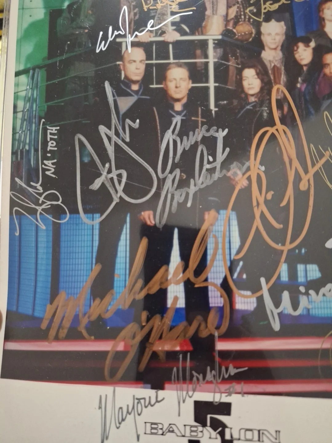 cast — Babylon 5 Signed 8x10 Cast Photo 13 Signatures Dec O'Hare, Furlan, Doyle, Furst, изображение 3