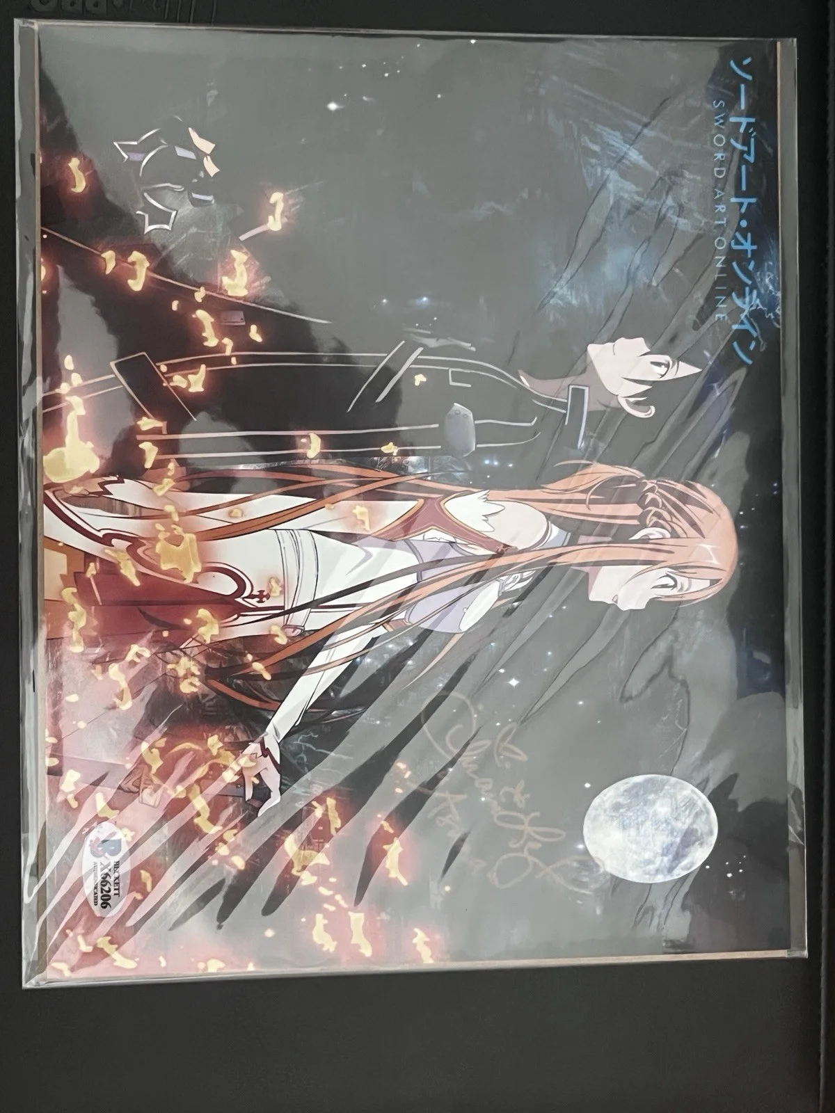 Sword Art Online Asuna Autographed Print Cherami Leigh BAS Beckett, изображение 4