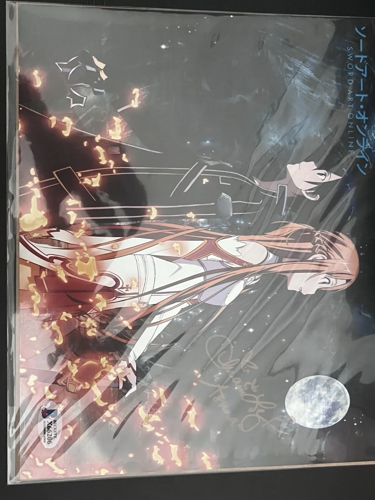 Sword Art Online Asuna Autographed Print Cherami Leigh BAS Beckett, изображение 5