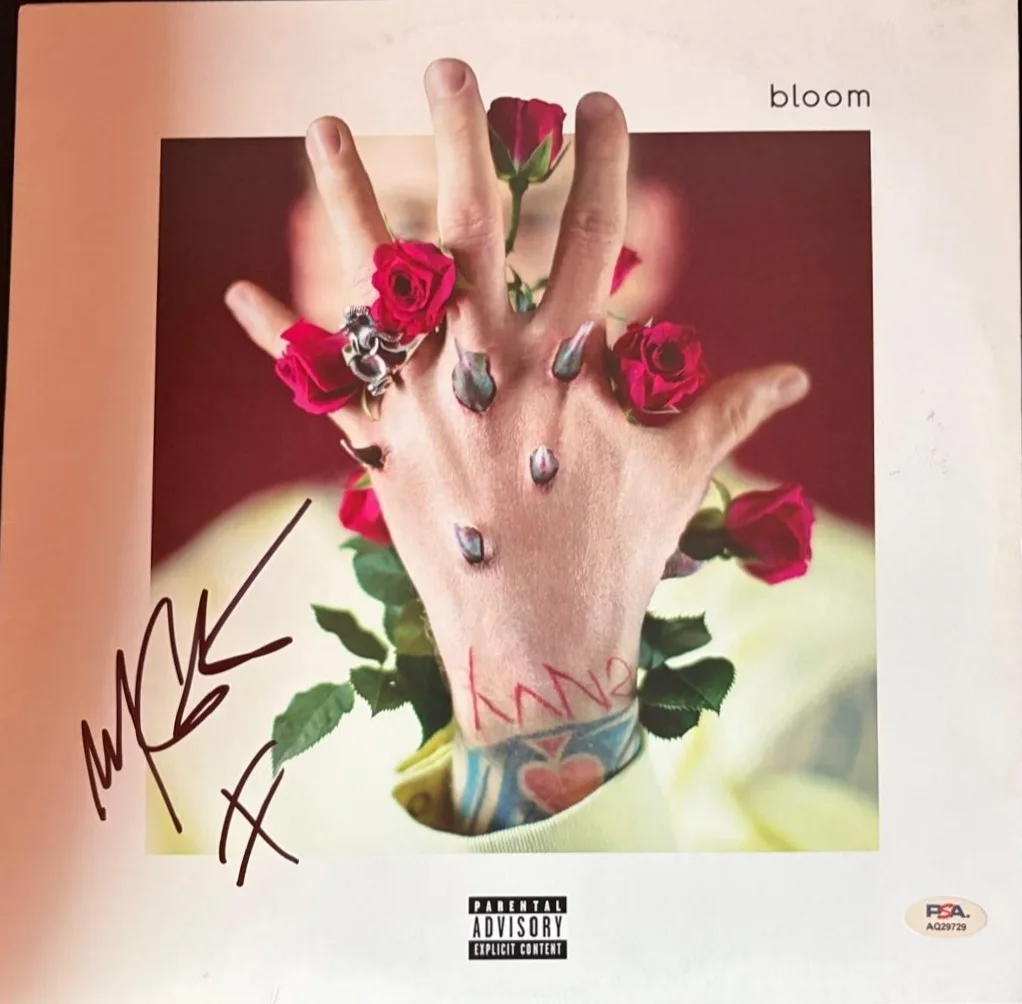 Machine Gun Kelly — MACHINE GUN KELLY SIGNED AUTOGRAPHED BLOOM ALBUM COVER TICKET TO MY DOWNFALL PSA