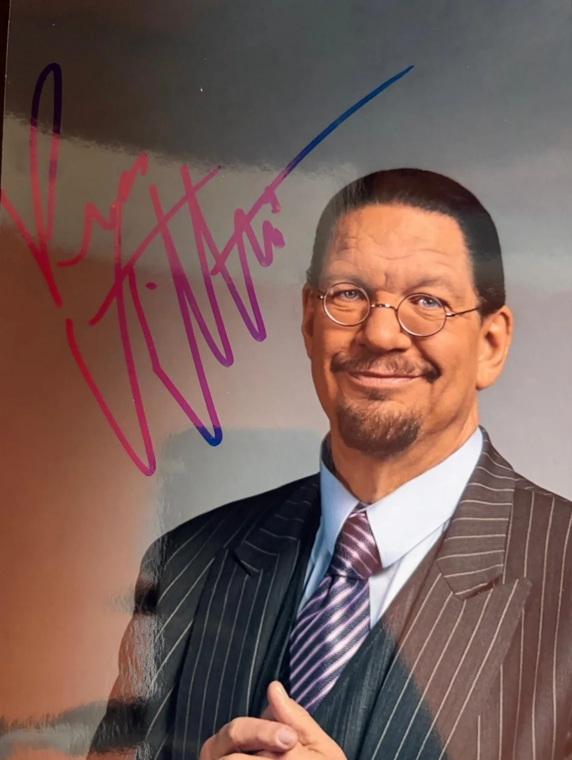 PENN JILLETTE, RAYMOND TELLER — PENN & TELLER SIGNED AUTOGRAPH 11X14 PHOTO JILLETTE RAYMOND LAS VEGAS MAGIC PSA, изображение 2