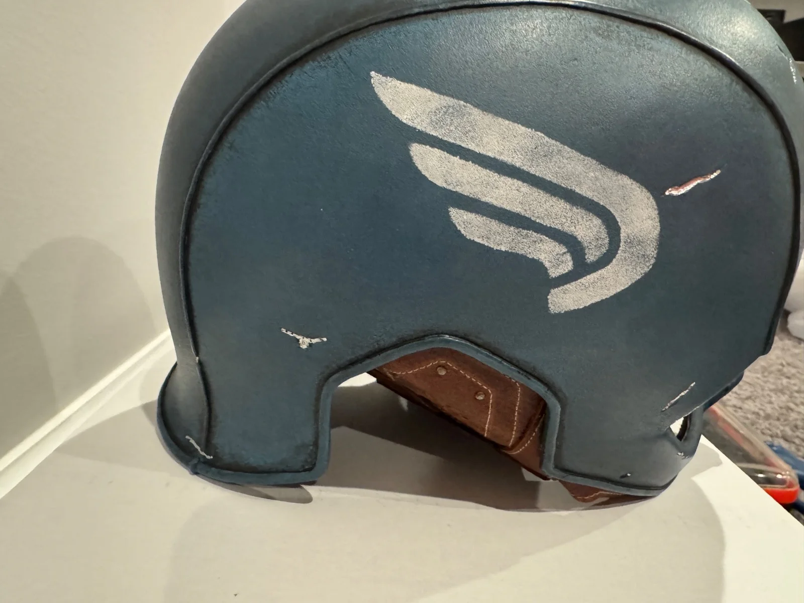 Chris Evans — Chris Evans custom made autographed helmet with inscription “Cap”, image 3