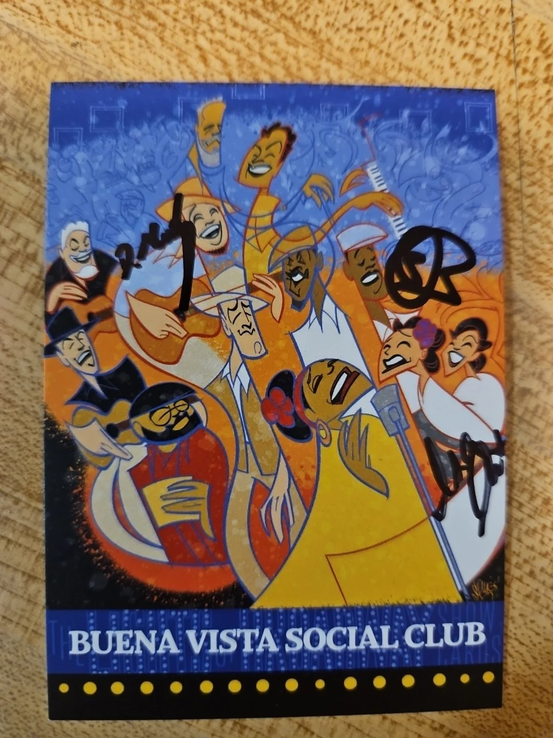 Isa Antonetti, Da'Von T Moody, Jaleel Battles Jr — Buena Vista Social Club Signed Lights Of Broadway Card - 3 Signatures