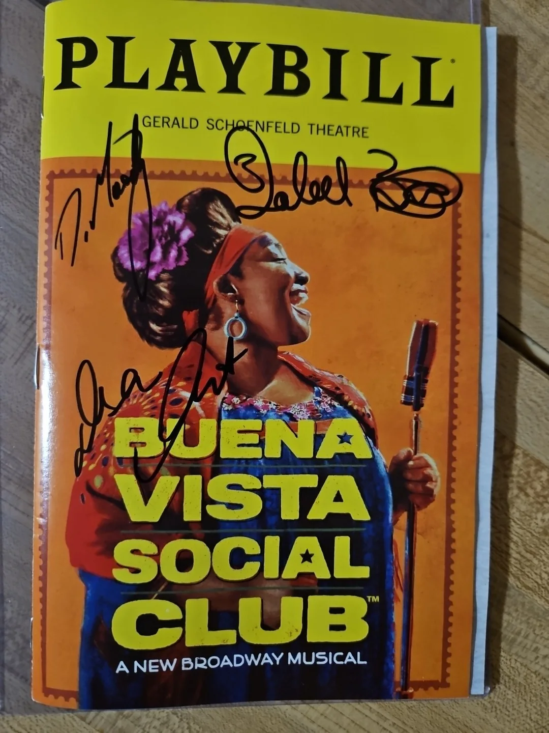 Isa Antonetti, Da'Von T Moody, Jaleel Battles Jr — Buena Vista Social Club Signed Playbill Plus Insert - 3 Signatures