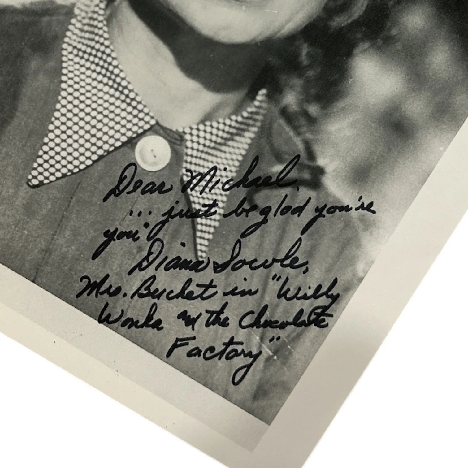Diana Sowle — Diana Sowle (d. 2018) Autograph 8x10 Photo as Mrs. Bucket in Willy Wonka 1971!, изображение 2