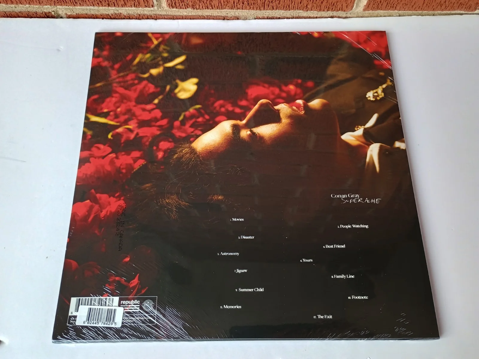 Conan Gray Autographed Vinyl LP Superache Red 12x12 Signed art card NEW SEALED, image 2