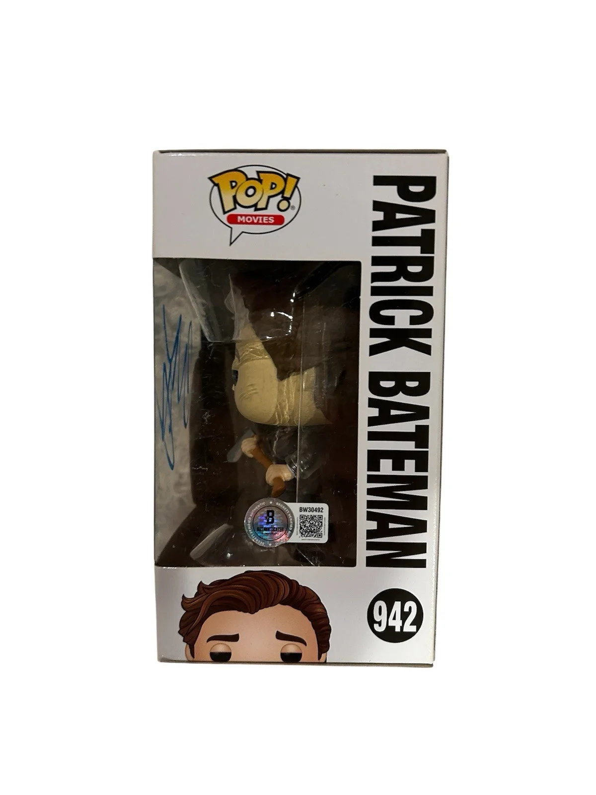 Christian Bale — Christian Bale Signed American Psycho Patrick Bateman Funko POP Beckett COA, изображение 3
