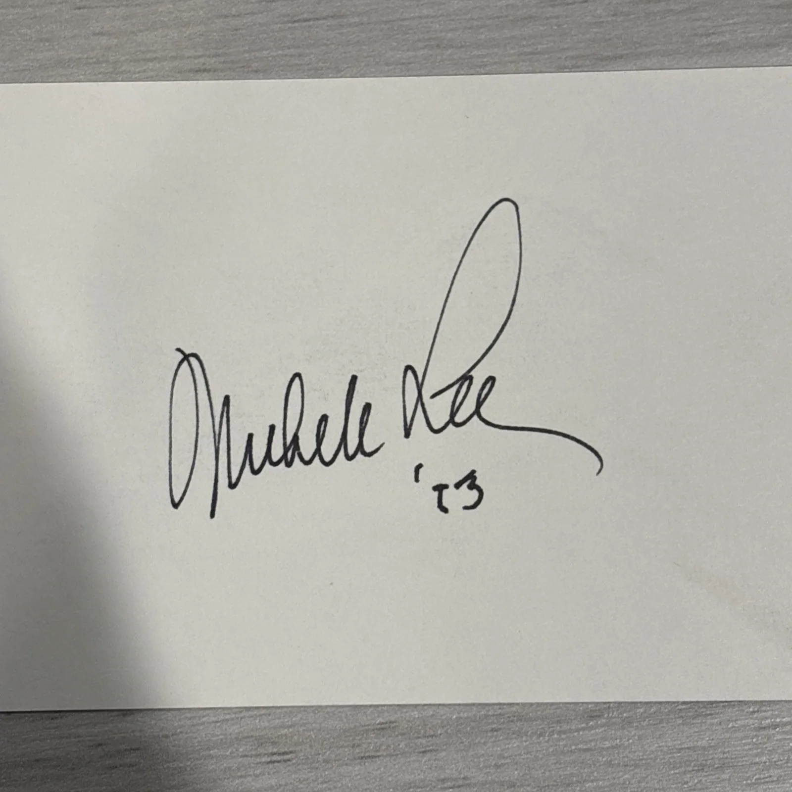 Michele Lee Signed 3x5 Index Card Autographed Signature Actress The Love Bug, изображение 2
