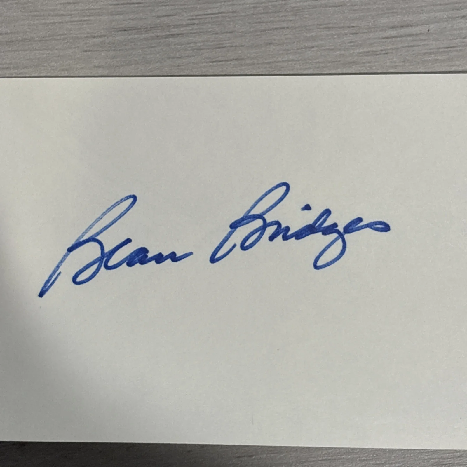 Beau Bridges Signed Index Card Signature Autographed AUTO, image 2