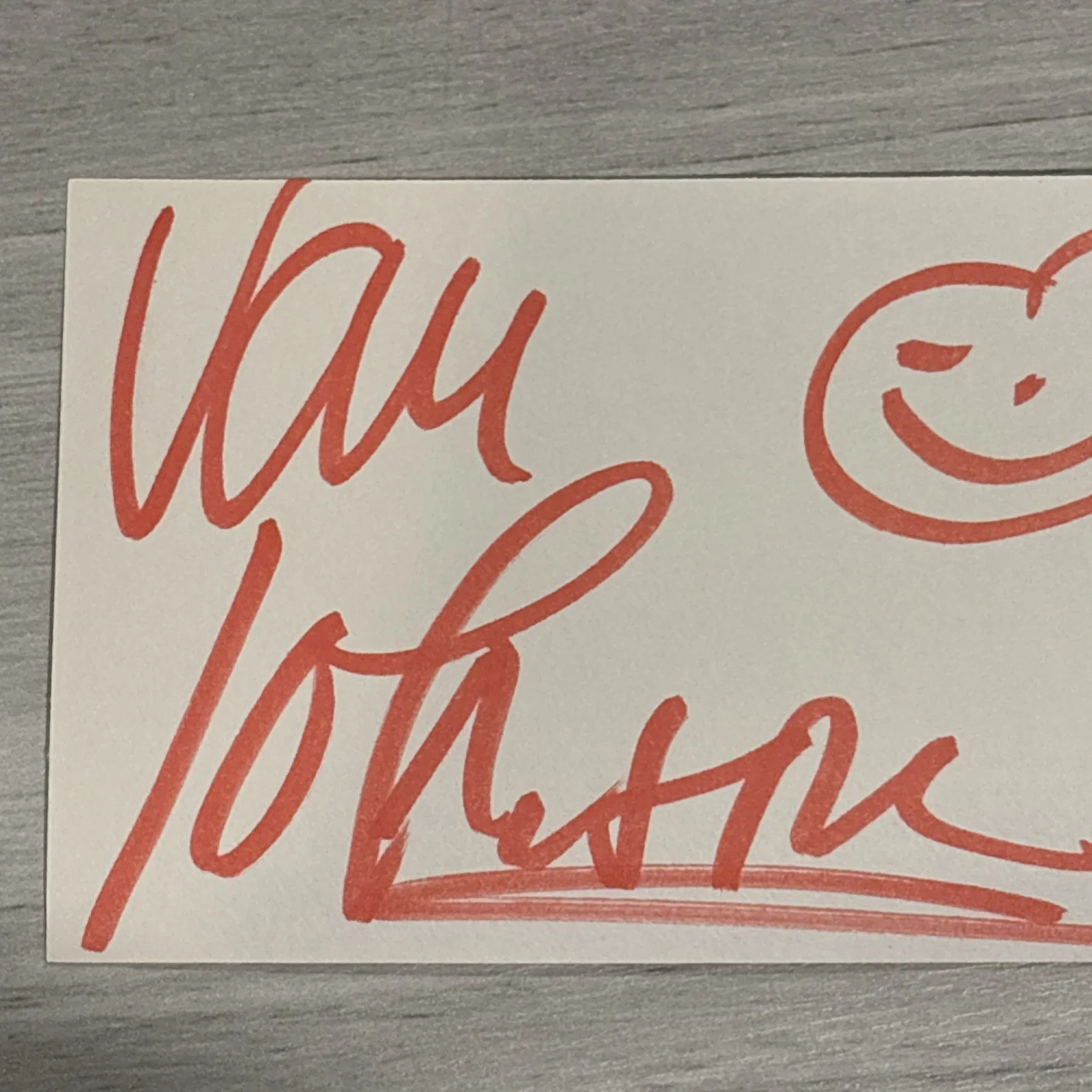 Van Johnson — Van Johnson Signed 3x5 Index Card Autograph, image 2