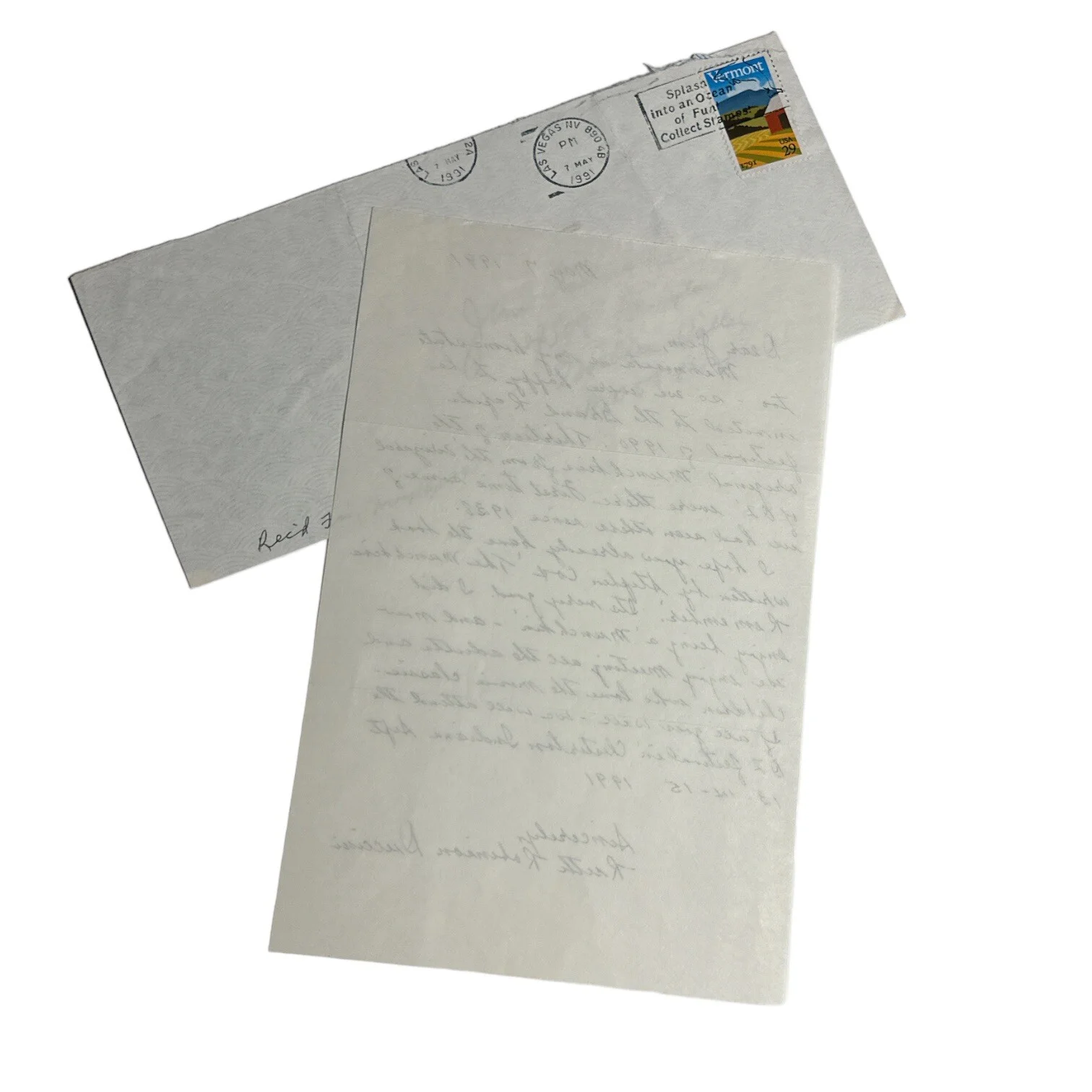 Ruth Robinson Duccini — Ruth Duccini (d. 2014) Handwritten Letter w/ Autograph Munchkin on Wizard of Oz!, изображение 3