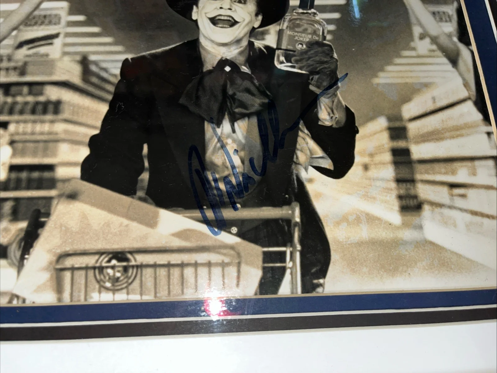 Jack Nicholson — FRAMED JACK NICHOLSON SIGNED 8X10 JOKER PHOTO With COA RARE Photo Black White, изображение 2