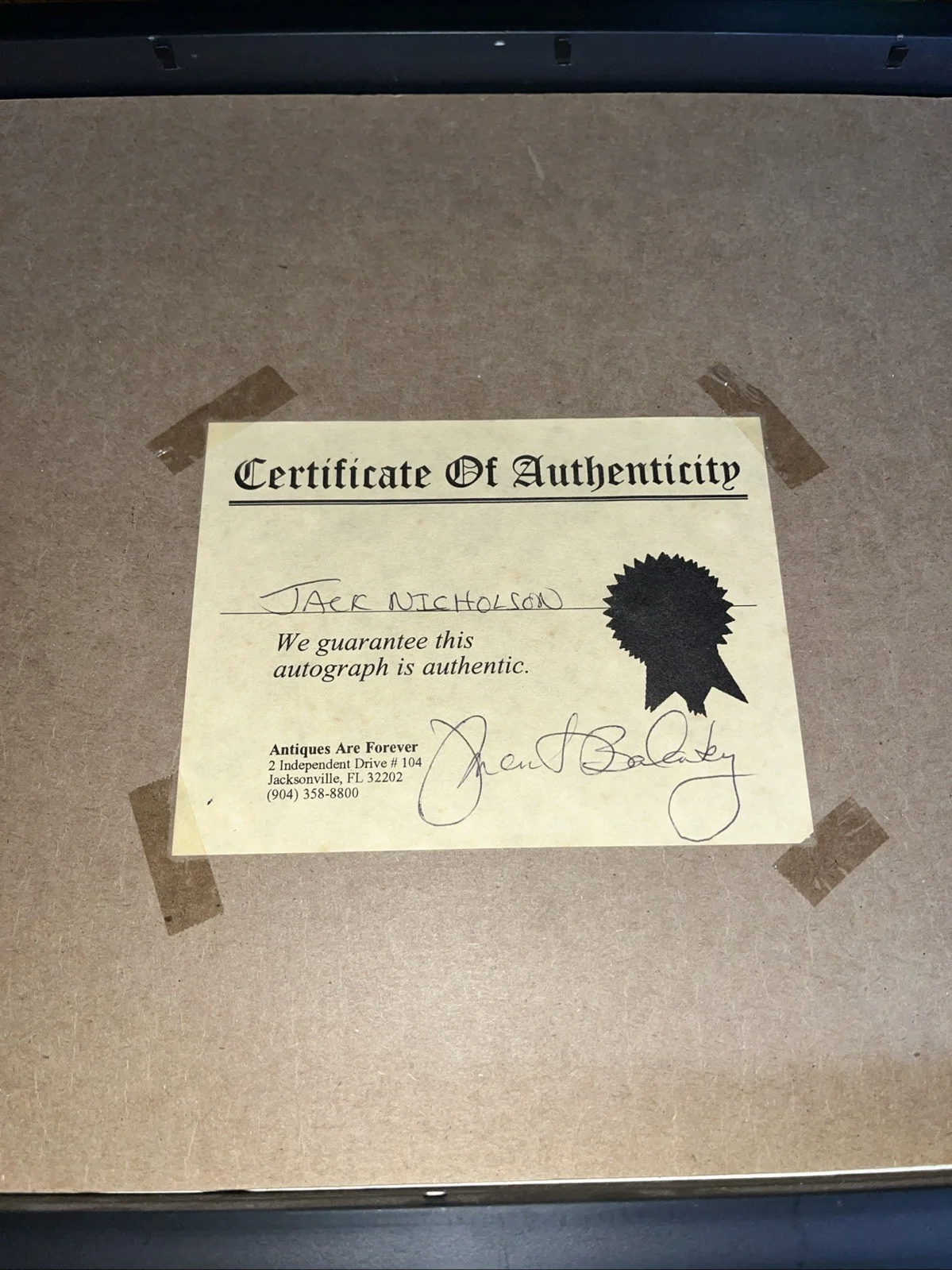 Jack Nicholson — FRAMED JACK NICHOLSON SIGNED 8X10 JOKER PHOTO With COA RARE Photo Black White, изображение 3