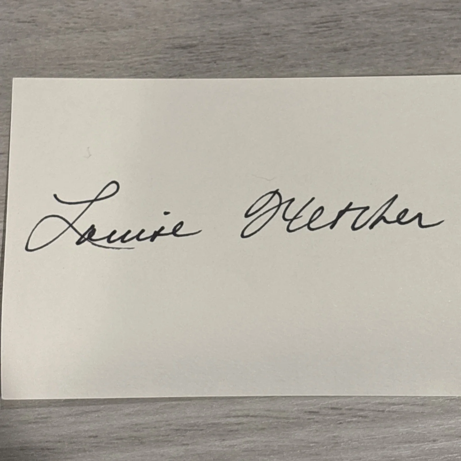 Louise Fletcher Signed Autographed 3x5 Index Card, image 2
