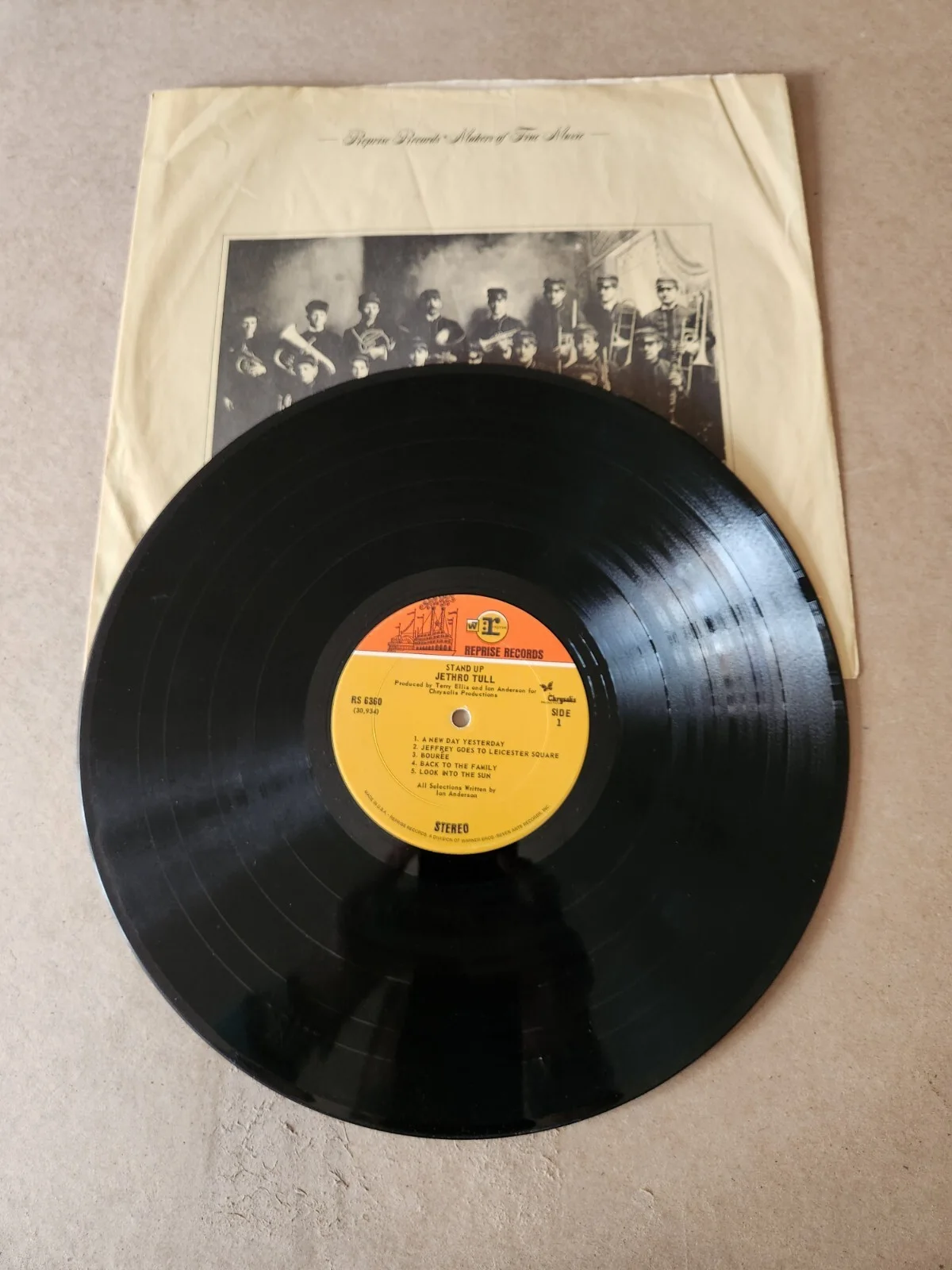 Jethro Tull Ian Anderson Autographed Vinyl LP Album Stand Up, изображение 5