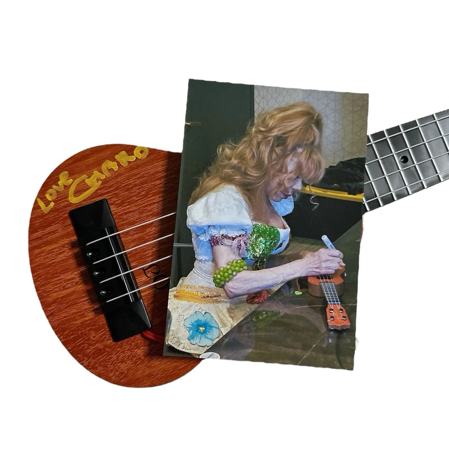 Charo — Charo Autograph Signed 17 Inch Mini Guitar Ukulele! With JSA COA & Photo PROOF!, изображение 2
