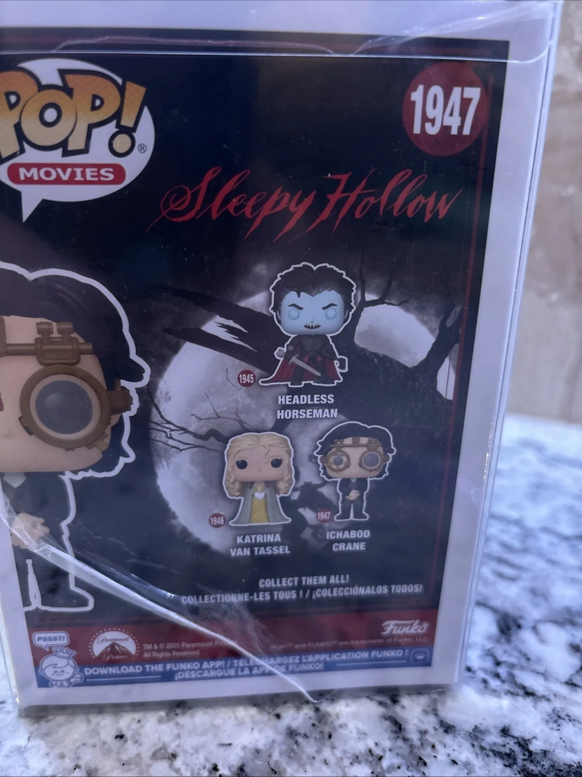 Johnny Depp — Johnny Depp Hand Signed Ichabod Crane Sleepy Hollow Funko Pop 1947 W/ COA, image 4