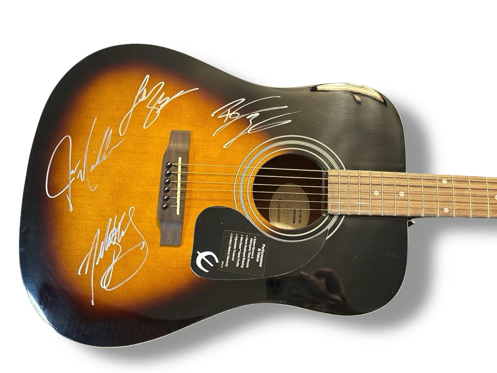 Luke Bryan Autograph Signed Epiphone Acoustic Guitar w/ Hard Case & Proof Photos, изображение 2