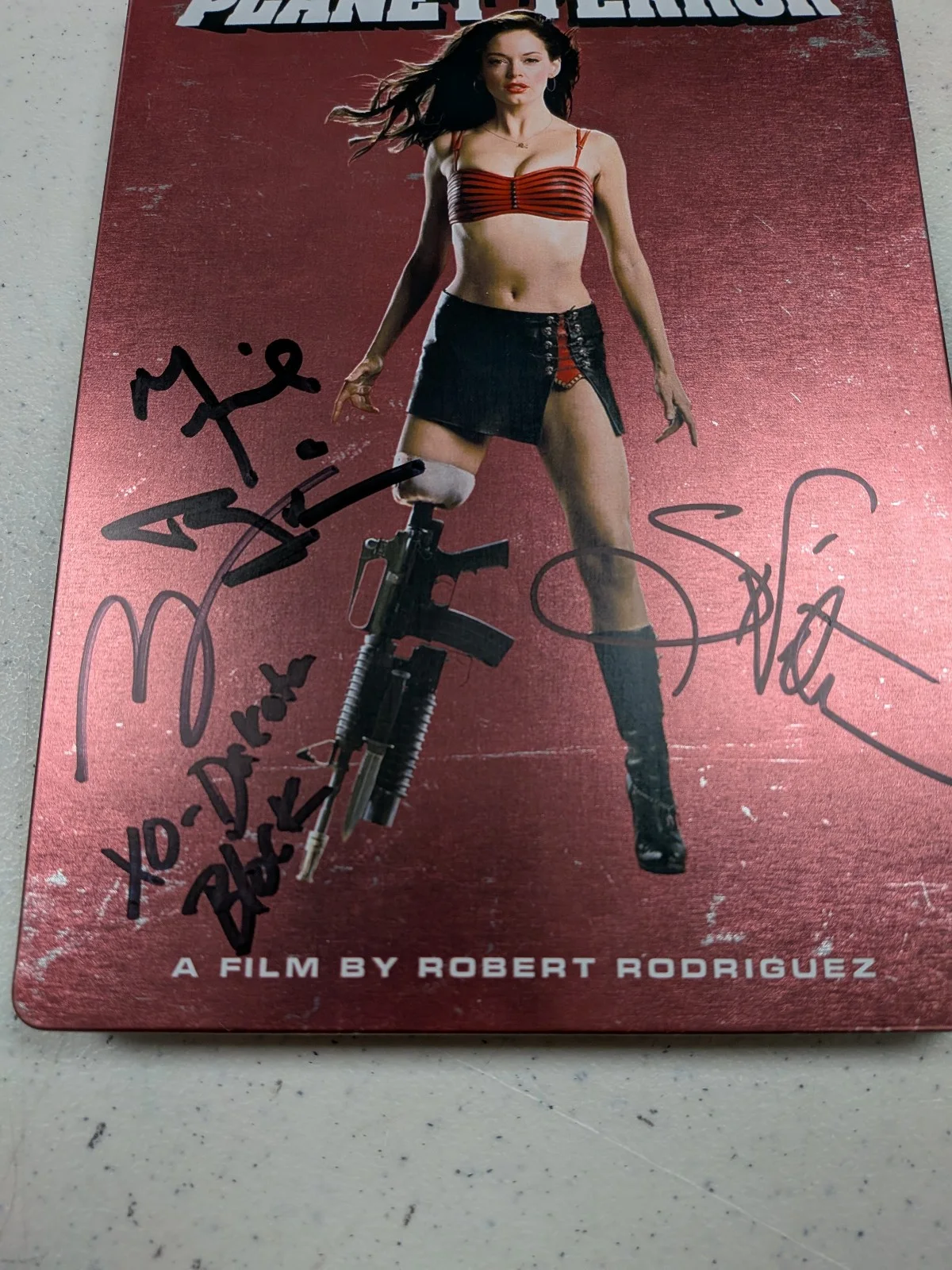 Marley SHELTON Michael BIEHN Greg NICOTERO Signed DVD Book Planet Terror JSA A, изображение 2