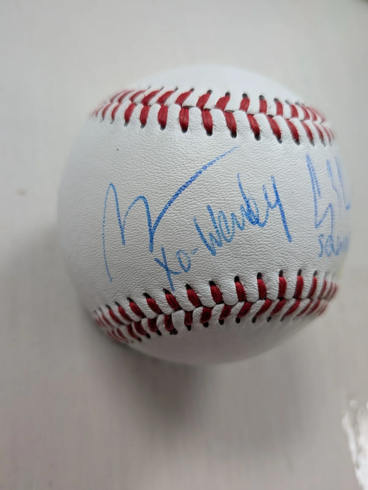 MARLEY SHELTON CHAUNCEY LEOPARDI 2x Signed Baseball Sandlot Inscription JSA COA, изображение 2