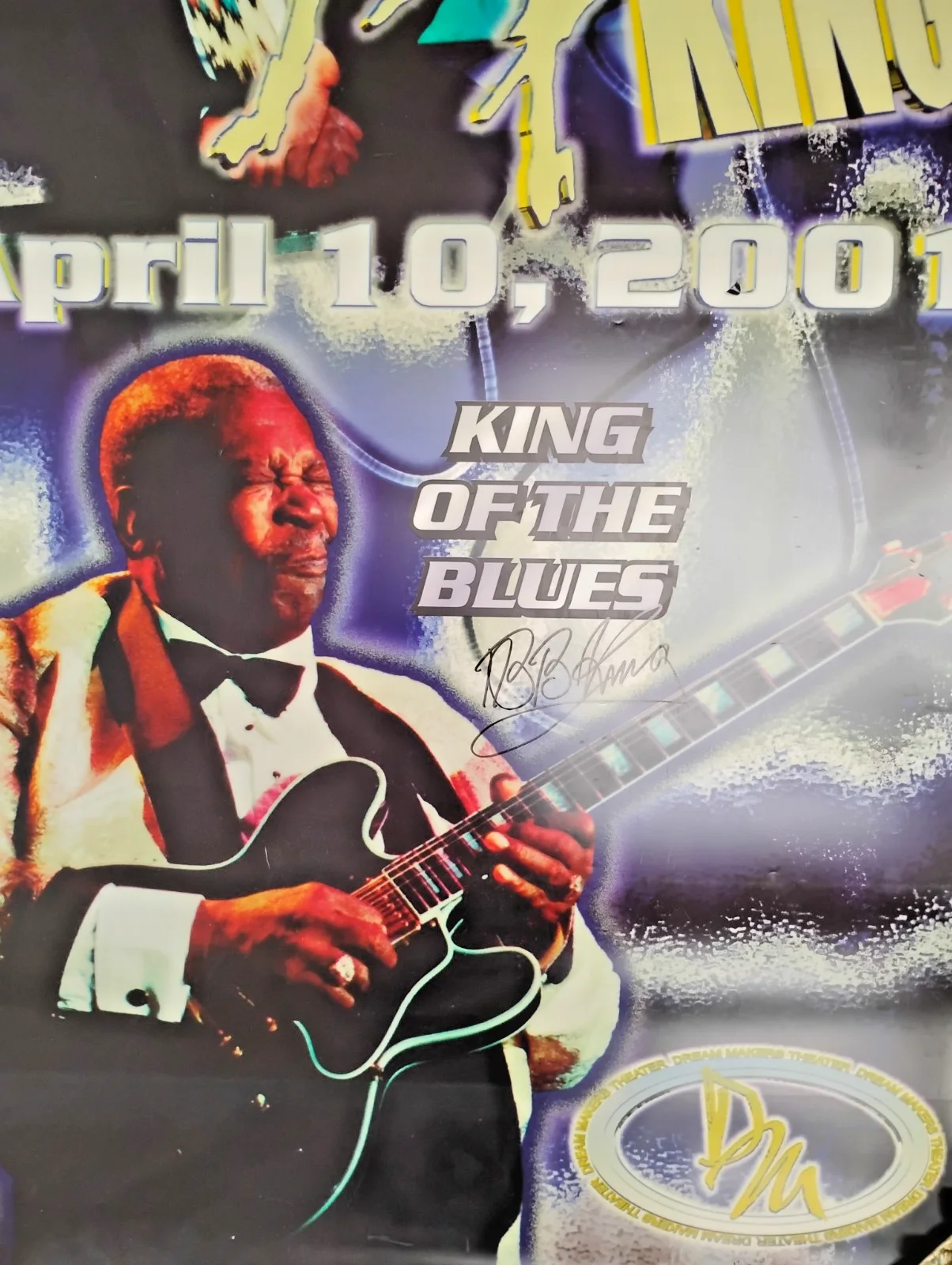 B.B. King Autographed / Signed Concert Poster 2001 HUGE! 2' x 3' Ex Condition!!!, image 2