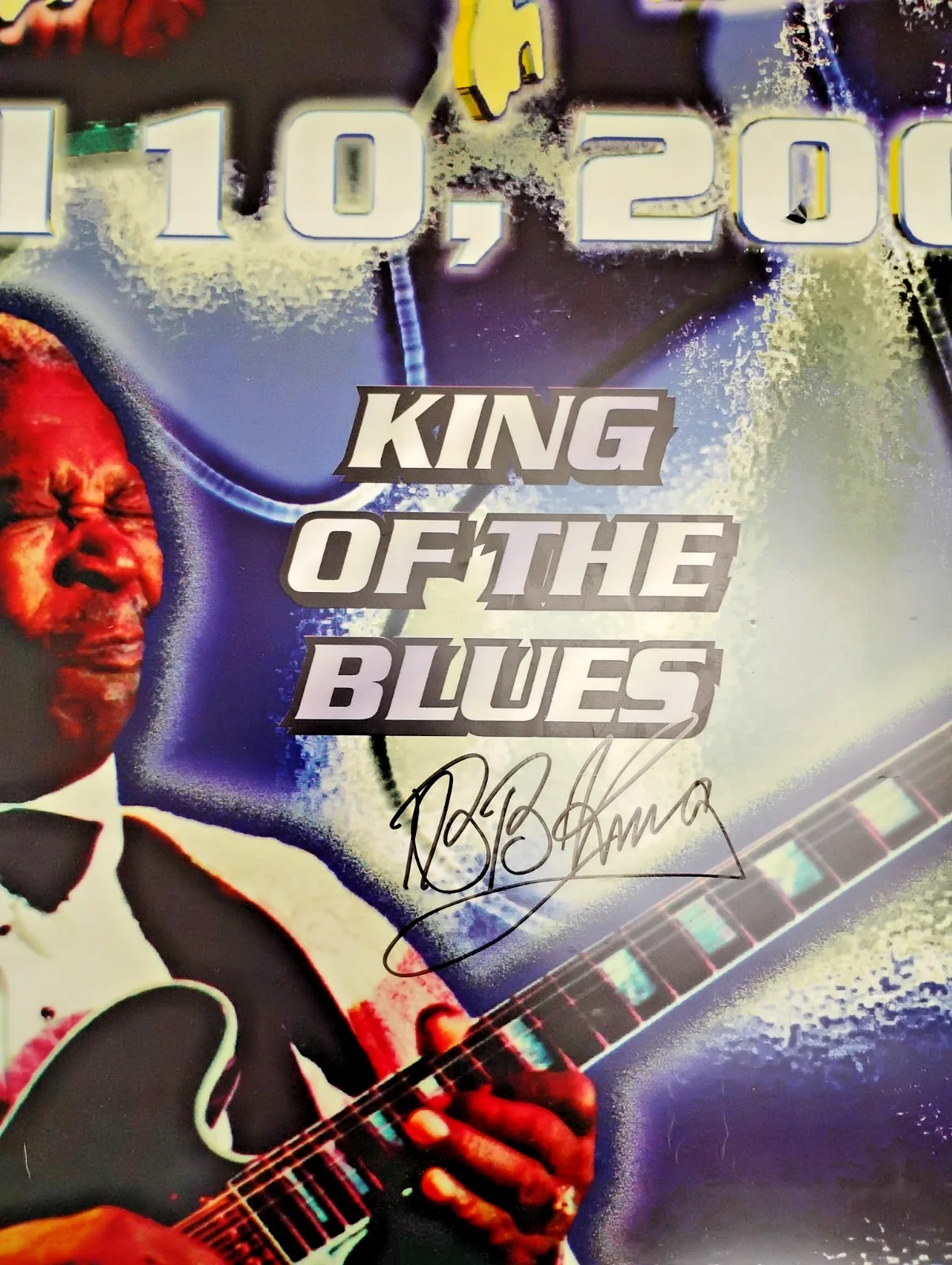 B.B. King Autographed / Signed Concert Poster 2001 HUGE! 2' x 3' Ex Condition!!!, image 3