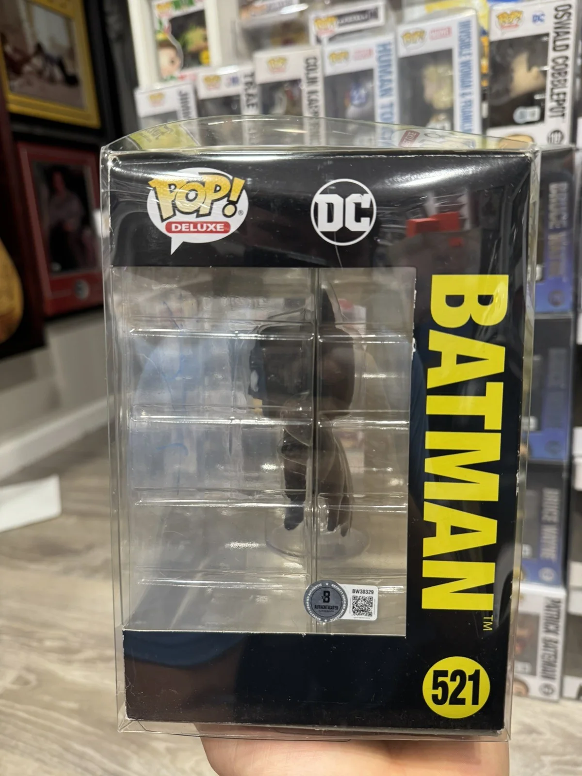 Christian Bale Signed Funko Pop 510 Batman The Dark Knight Beckett, изображение 2