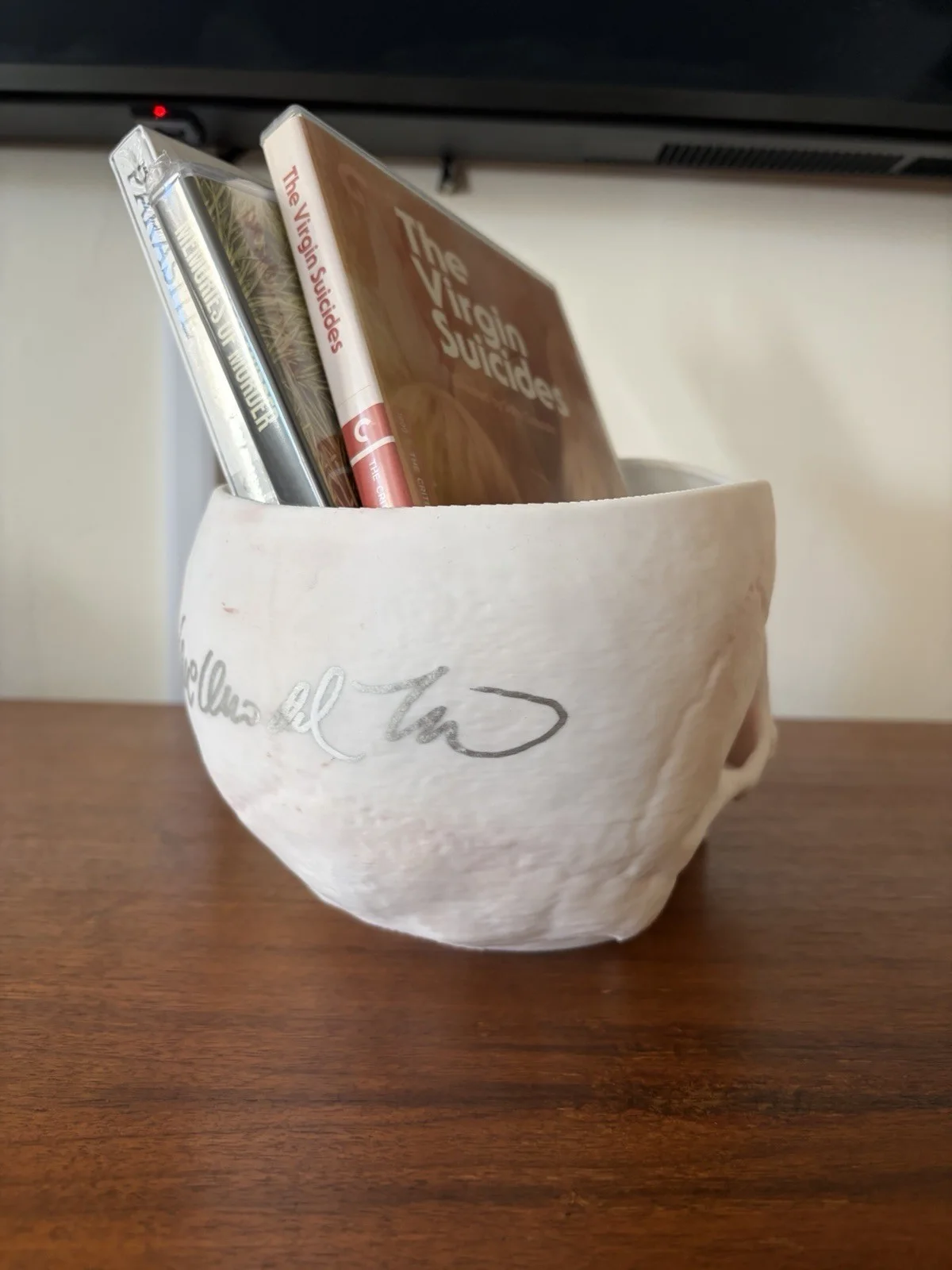 FRANKENSTEIN POPCORN SKULL SIGNED BY GUIILERMO DEL TORO., image 3