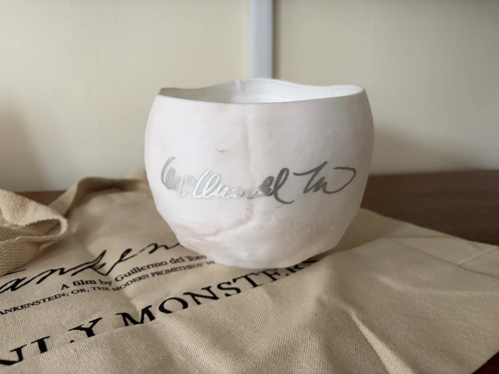 FRANKENSTEIN POPCORN SKULL SIGNED BY GUIILERMO DEL TORO., image 5