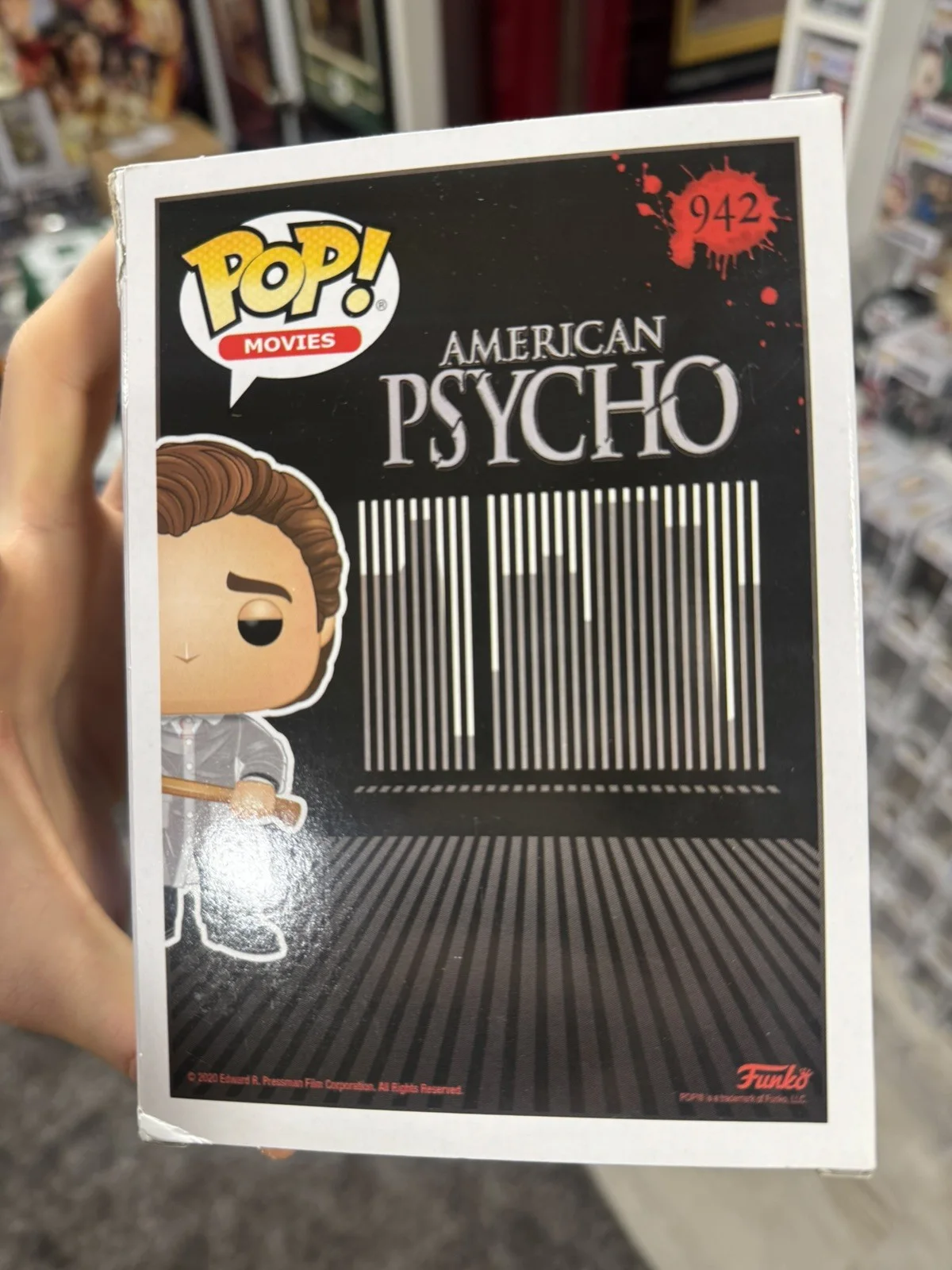 Christian Bale — Christian Bale Signed Funko Pop 942 Patrick Bateman American Psycho Chase Becket, изображение 4