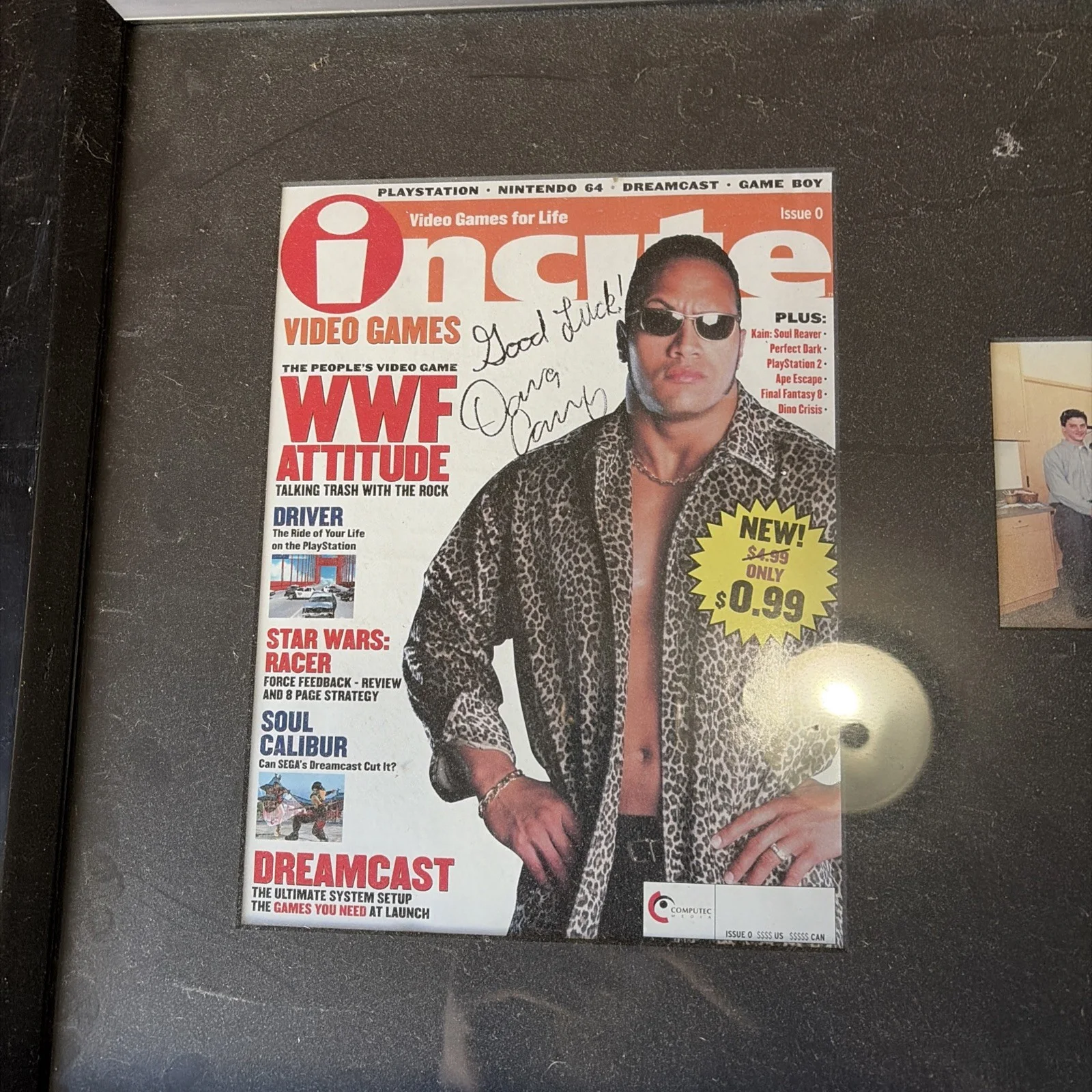 Framed Dwayne The Rock Johnson Autographed Magazines, image 2