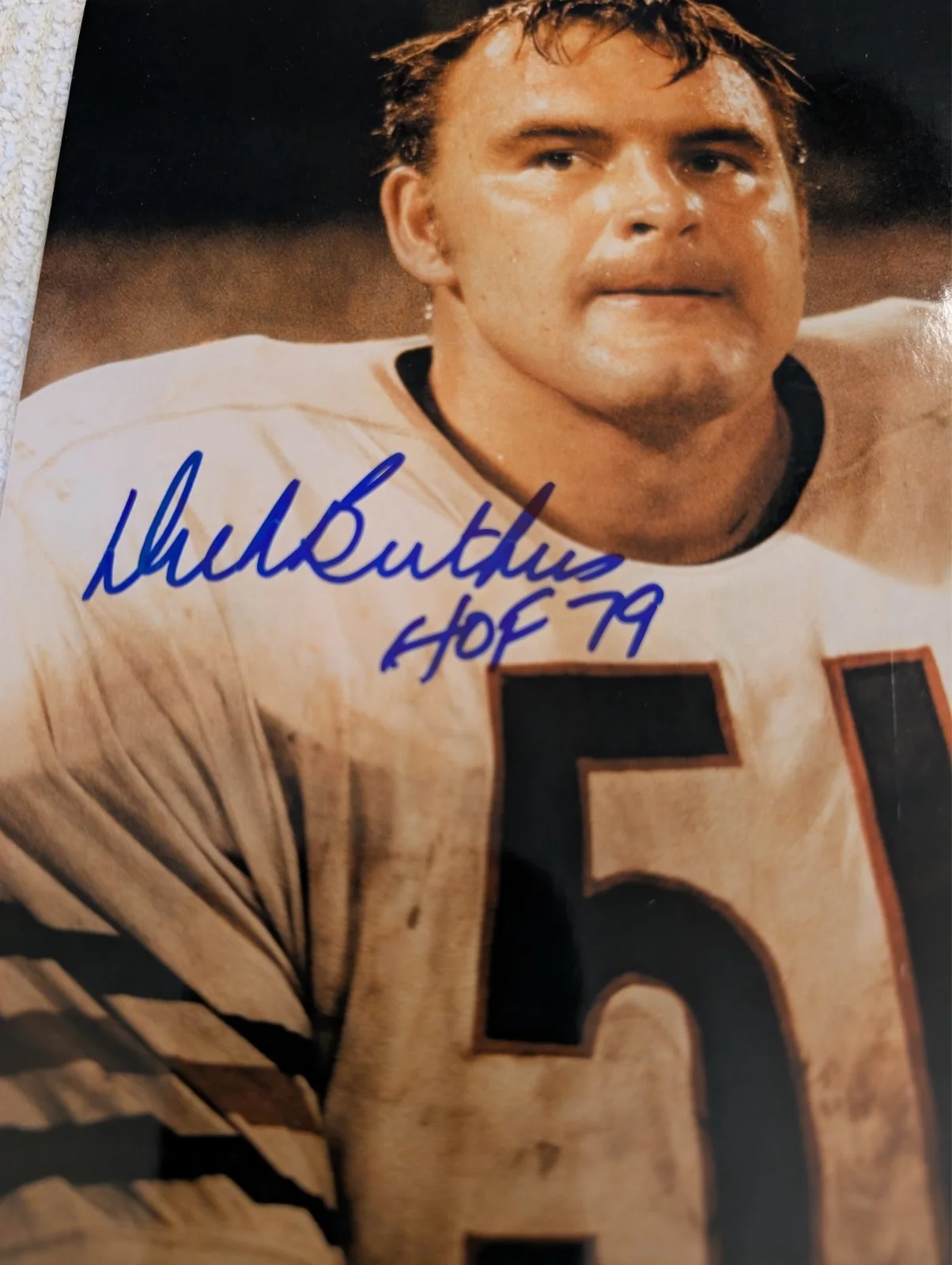 Autographed Dick Butkis Photo hof 79 in perfect condition, изображение 2