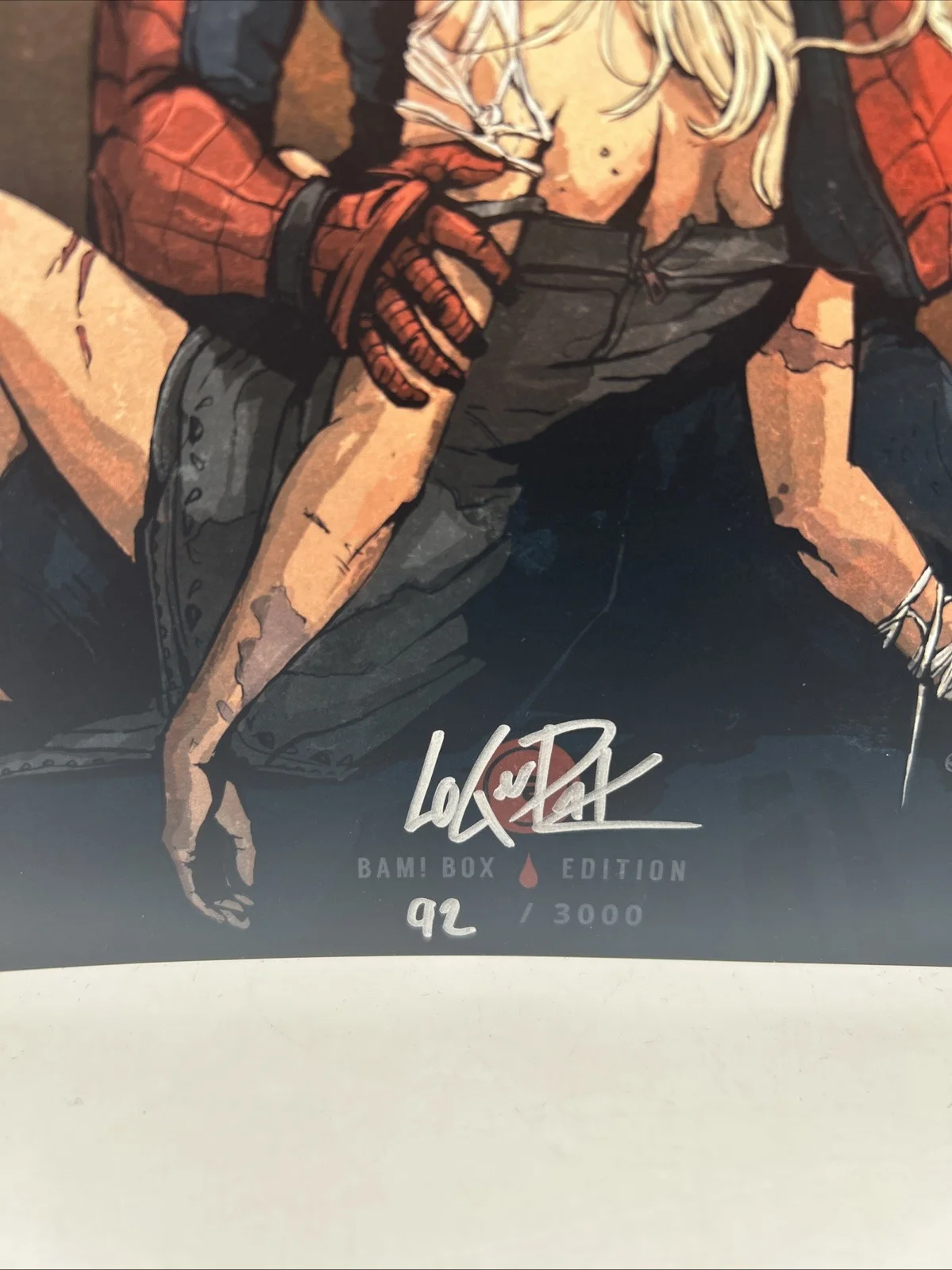 Logan Pack — Logan Pack Signed 8x10 BAM BOX Death of Gwen Stacy Print 224/3000 COA Spider Man, изображение 3