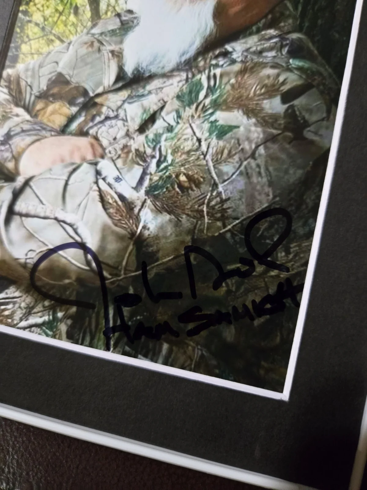 DUCK DYNASTY JOHN GODWIN signed autographed framed matted photo COA COMMANDER, image 2