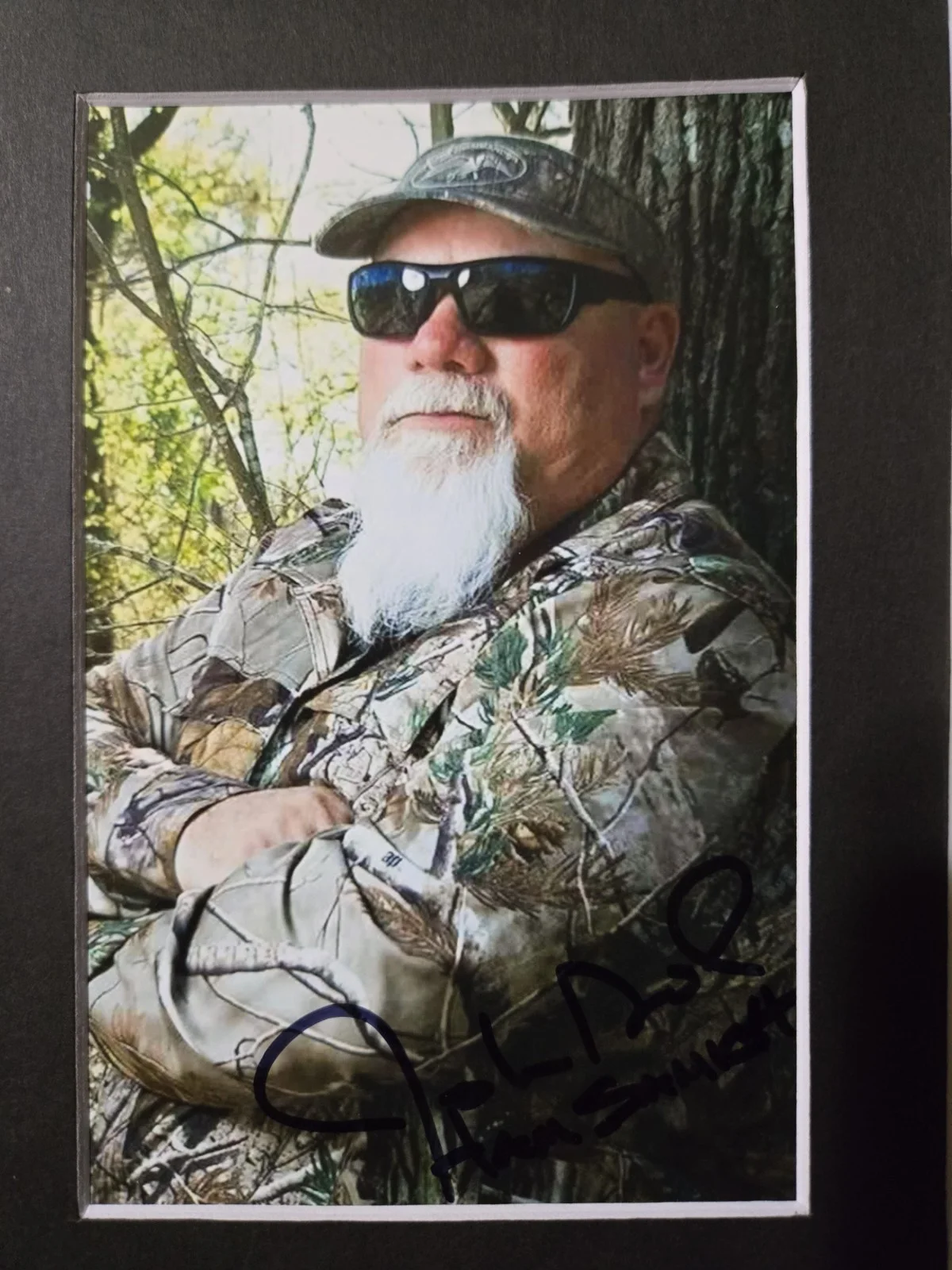 DUCK DYNASTY JOHN GODWIN signed autographed framed matted photo COA COMMANDER, image 3
