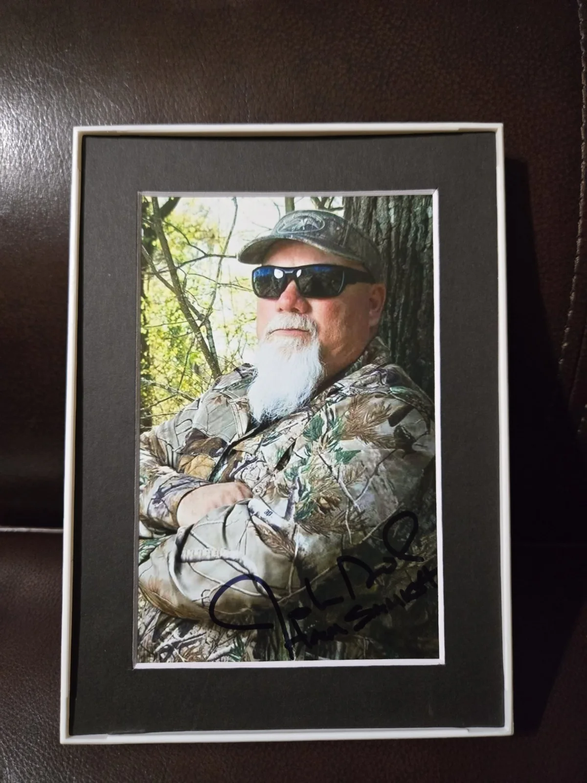 DUCK DYNASTY JOHN GODWIN signed autographed framed matted photo COA COMMANDER, image 4