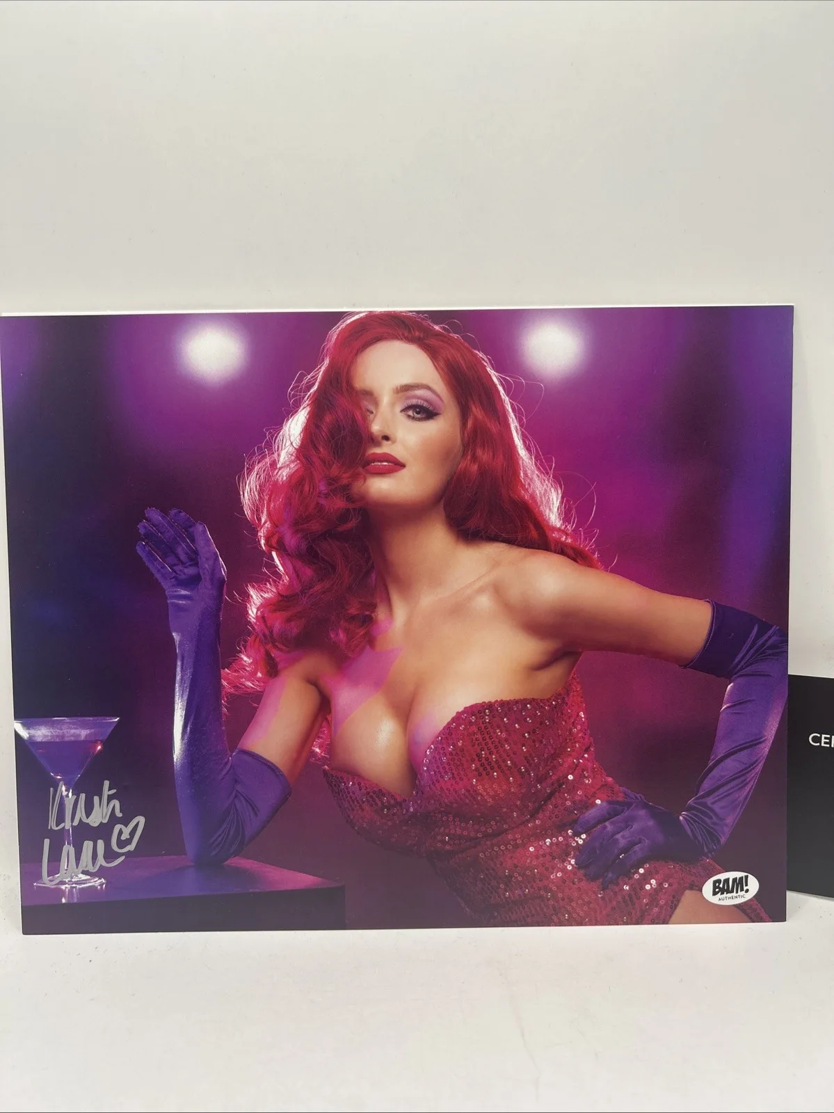 Kristen Lanae — Kristen Lanae Jessica Rabbit Signed 8x10 Photo Autographed BAM Exclusive COA, image 2