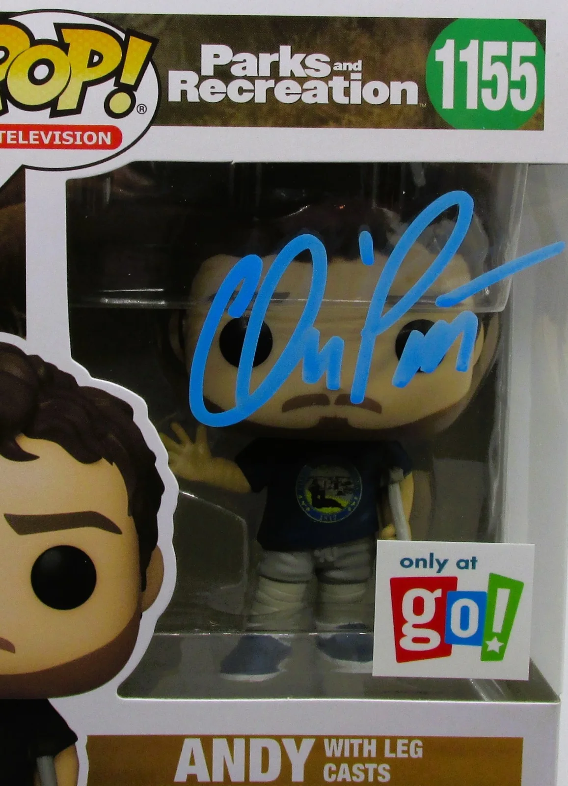 Andy Dwyer (Chris Pratt) Signed Funko In Case With COA (A52016) (Parks & Rec), image 2