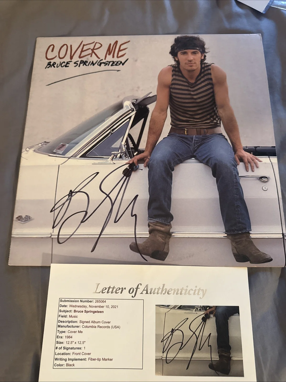 Bruce Springsteen Signed Cover Me Vinyl JSA LOA Album Autograph The Boss Autogra, изображение 4